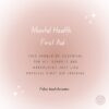 Pale peach background. Text: Mental Health First Aid THIS SHOULD BE ESSENTIAL FOR ALL SCHOOLS AND WORKPLACES JUST LIKE PHYSICAL FIRST AID TRAINING Follow @autisticrealms