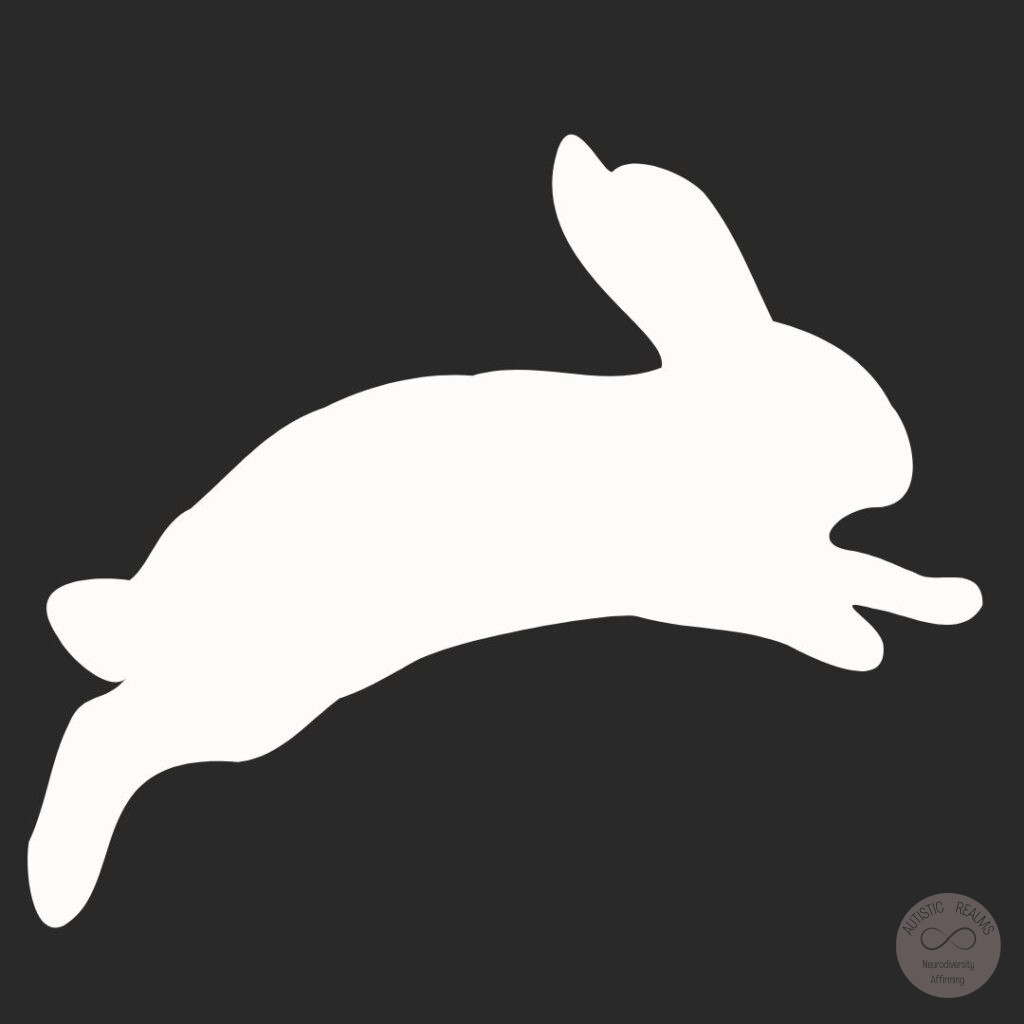 Neuroqueer White Rabbit logo on black background
