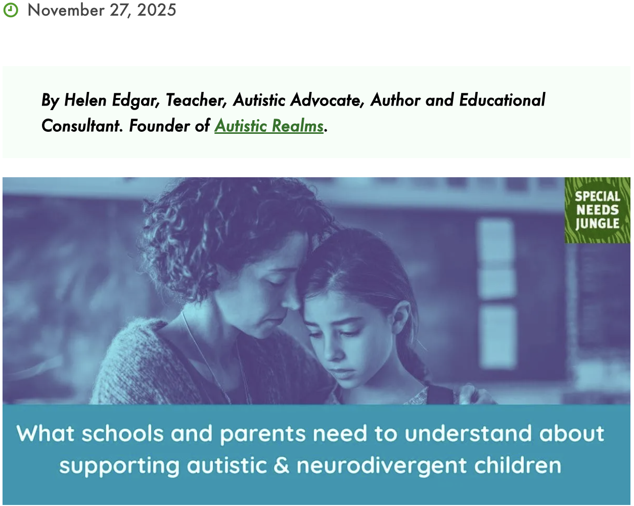 What schools and parents need to understand about supporting Autistic and neurodivergent children