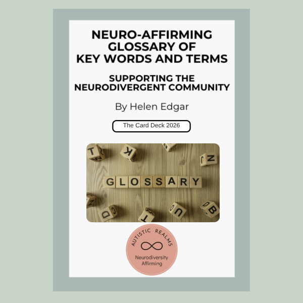 Cover of the Neuro-Affirming Glossary Card Deck 2026