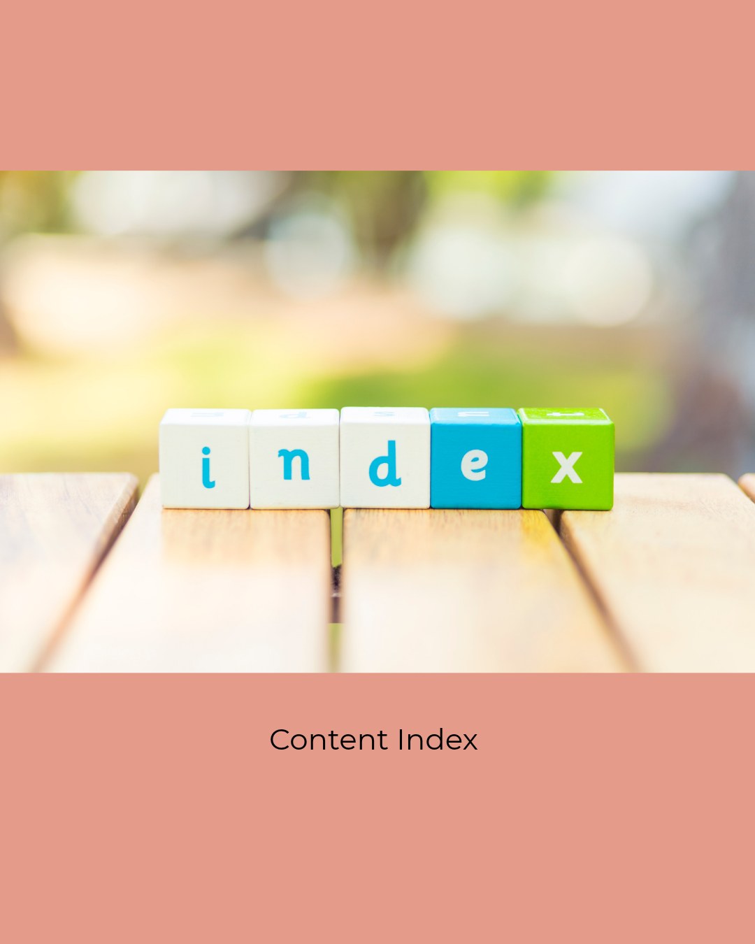 Content Index card for Autistic Realms. Caption: Content Index.